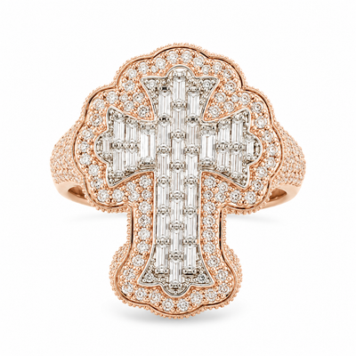 Baguette Cross Ring
