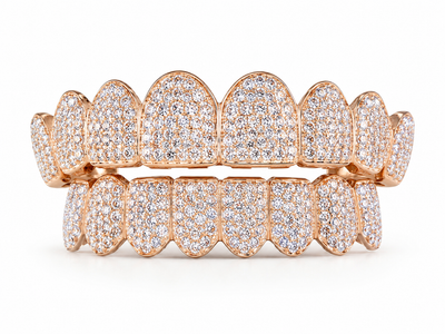 Iced Grillz Set (Rose Gold)