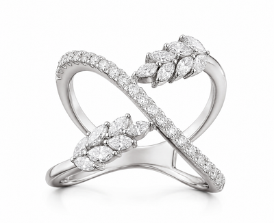 Marquise Crossover Ring